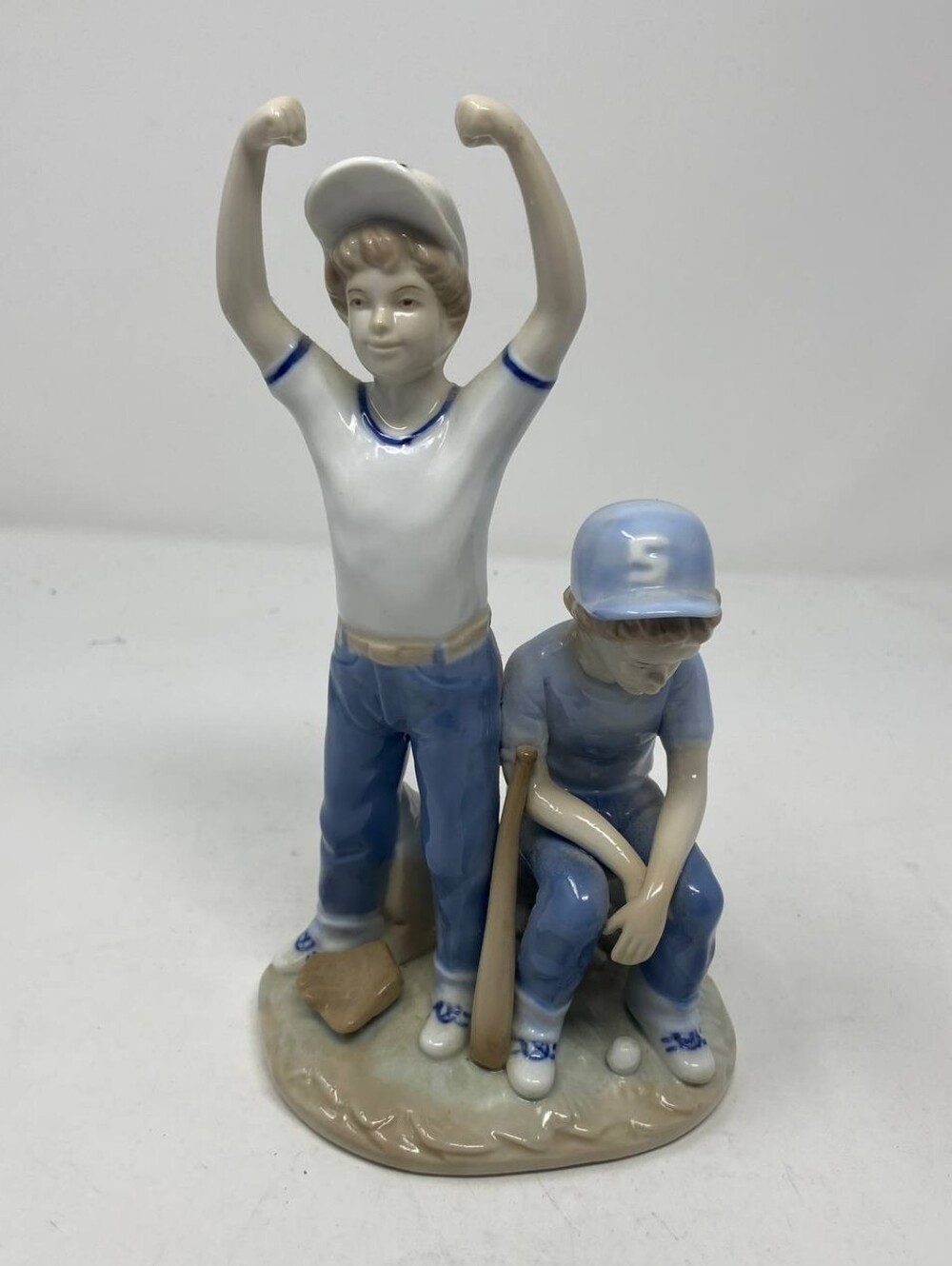 Paul Sebastian Home Run Figurine 1989 Porcelain Baseball Boys Statue 9" Vintage